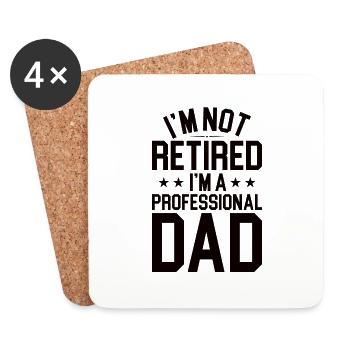 World Best Papa Father Couples Couple Parents Dad daddy - Coasters (set of 4) - white - Front