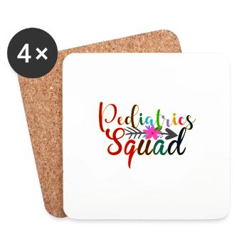 Pediatrics Squad Pediatrician Nursing PEDS Staff - Coasters (set of 4) - white - Front