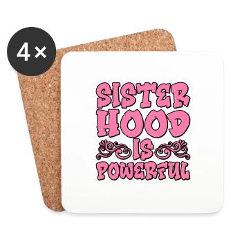 La sororité est puissante 12 - Dessous de verre (lot de 4) - blanc - Devant