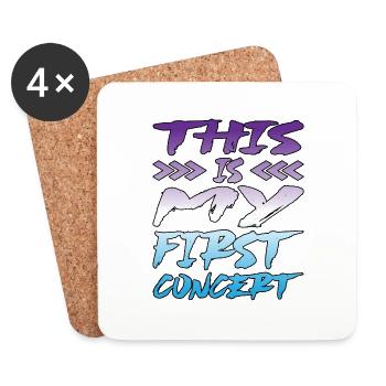 C’est mon premier concert 36 - Dessous de verre (lot de 4) - blanc - Devant