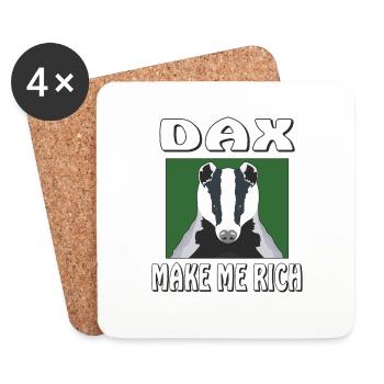 DAX MAKE ME RICH - Coasters (set of 4) - white - Front