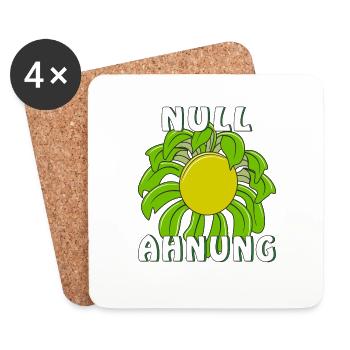 GRÜNE SONNENBLUME NULL AHNUNG - Untersetzer (4er-Set) - Weiß - Vorne
