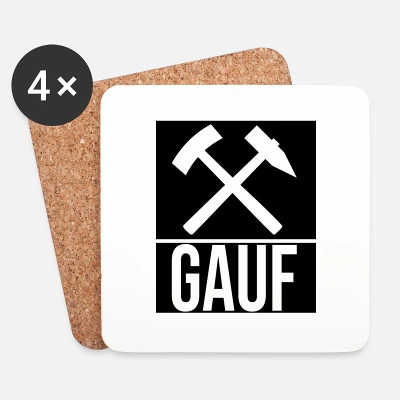Erzgebirge Gauf Gruß - Untersetzer (4er-Set) - Weiß