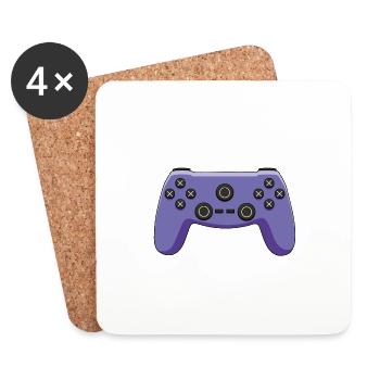 Cadeau Pour Ado Gamer Accro Aux Jeux Vidéo - Dessous de verre (lot de 4) - blanc - Devant