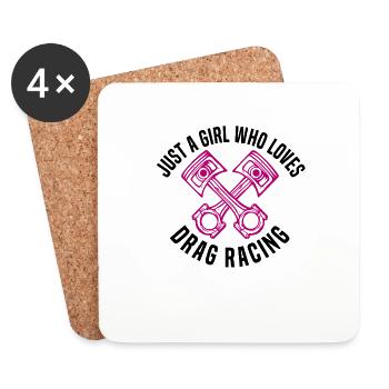 Racing Driver Racing Car Tuning Racing Motorsport - Coasters (set of 4) - white - Front