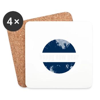 Happy New Year - Coasters (set of 4) - white - Front