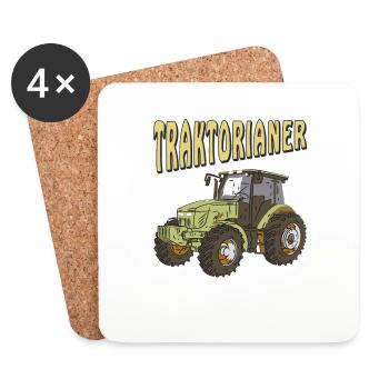TRACTEUR TRACTEUR - Dessous de verre (lot de 4) - blanc - Devant