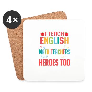 I Teach English Grammar English Teacher - Untersetzer (4er-Set) - Weiß - Vorne