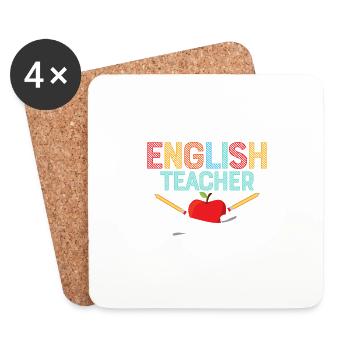 I'm An English Teacher Language School - Untersetzer (4er-Set) - Weiß - Vorne