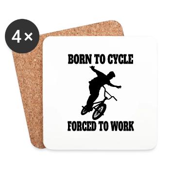Bike Cycling Mountainbike Bike Tour Cycling - Coasters (set of 4) - white - Front