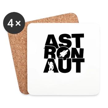 Beruf Job Arbeit - Astronaut - Untersetzer (4er-Set) - Weiß - Vorne