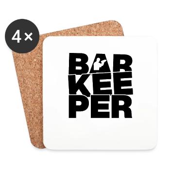 Travail professionnel - Barman - Dessous de verre (lot de 4) - blanc - Devant