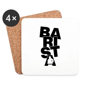Profession Work - Barista - Coasters (set of 4) - white - Front