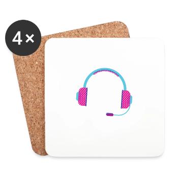 Can I Go Back to Gaming Graduation Gift - Coasters (set of 4) - white - Front
