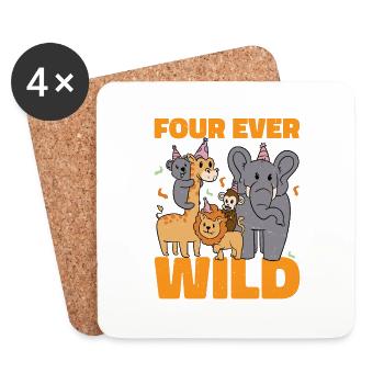 Four Ever Wild 43 - Untersetzer (4er-Set) - Weiß - Vorne