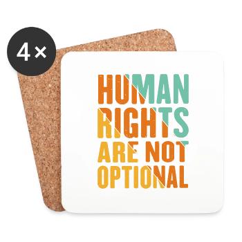Human Rights Are Not Optional 10 - Coasters (set of 4) - white - Front