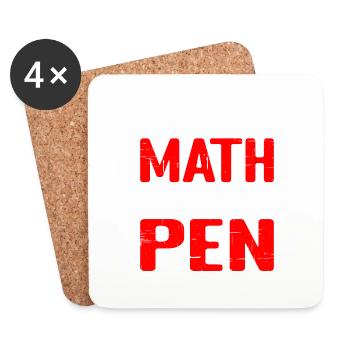 Je fais des maths au stylo 16 - Dessous de verre (lot de 4) - blanc - Devant