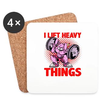 I Lift Heavy Things For Fun 13 - Coasters (set of 4) - white - Front