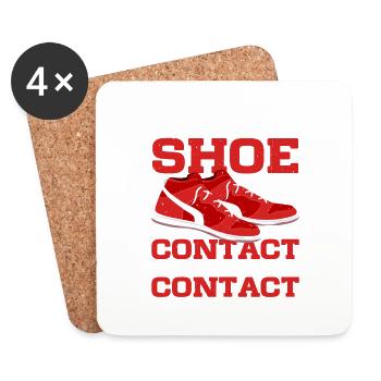 J’établis un contact avec les chaussures avant le contact visuel 4 - Dessous de verre (lot de 4) - blanc - Devant