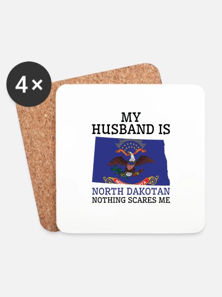 Nichts macht mir Angst North Dakotan Husband - Untersetzer (4er-Set) - Weiß
