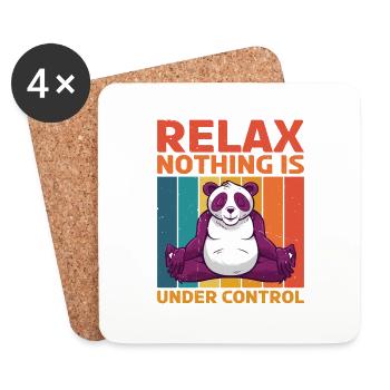 Relax, Nothing Is Under Control 20 - Coasters (set of 4) - white - Front