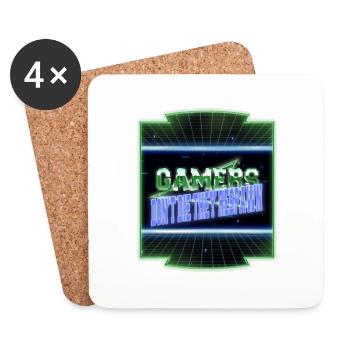 humor gift even left my gaming dice dice - Coasters (set of 4) - white - Front