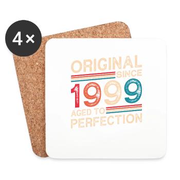 Original Depuis 1999 Vieilli À La Perfection - Dessous de verre (lot de 4) - blanc - Devant