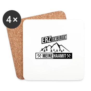 Erzgebirge Heimat Liebe - Untersetzer (4er-Set) - Weiß - Vorne