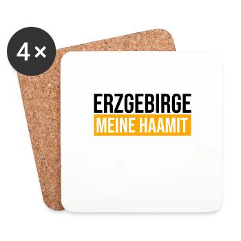 Erzgebirge Meine Haamit - Untersetzer (4er-Set) - Weiß - Vorne