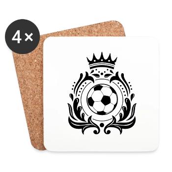 Fußball Soccer - Untersetzer (4er-Set) - Weiß - Vorne