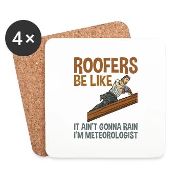 It Ain't Gonna Rain, I'm Meteorologist 4 - Untersetzer (4er-Set) - Weiß - Vorne