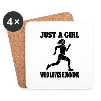Jogger cardio training race fit jogging running - Dessous de verre (lot de 4) - blanc - Devant