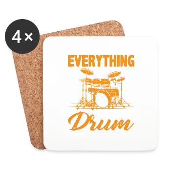 Everything I Touch Becomes A Drum 4 - Coasters (set of 4) - white - Front