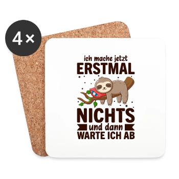 Ich Mach Jetzt Erstmal Nichts - Untersetzer (4er-Set) - Weiß - Vorne