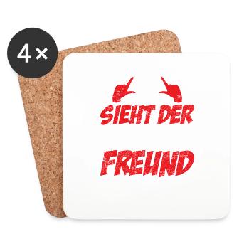 So Sieht Der Beste Freund Der Welt Aus - Untersetzer (4er-Set) - Weiß - Vorne