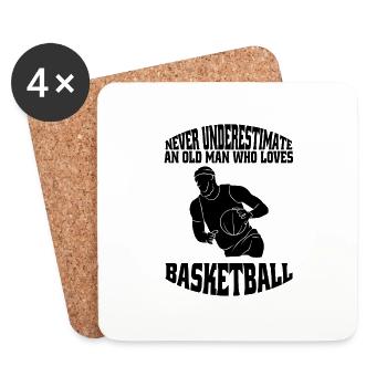 Basketballliebhaber Verein Basketball Basketballer - Untersetzer (4er-Set) - Weiß - Vorne