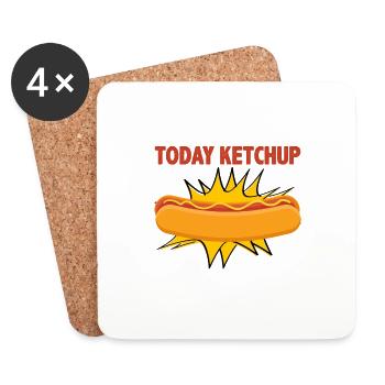 Relish Today Ketchup Tomorrow 5 - Coasters (set of 4) - white - Front