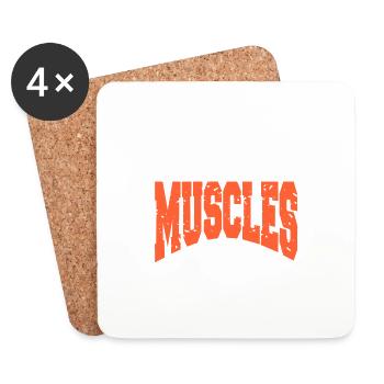 I Flex Muscle With Calisthenics Calis-Athlete - Untersetzer (4er-Set) - Weiß - Vorne