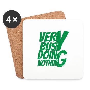 Very Busy Doing Nothing 11 - Untersetzer (4er-Set) - Weiß - Vorne