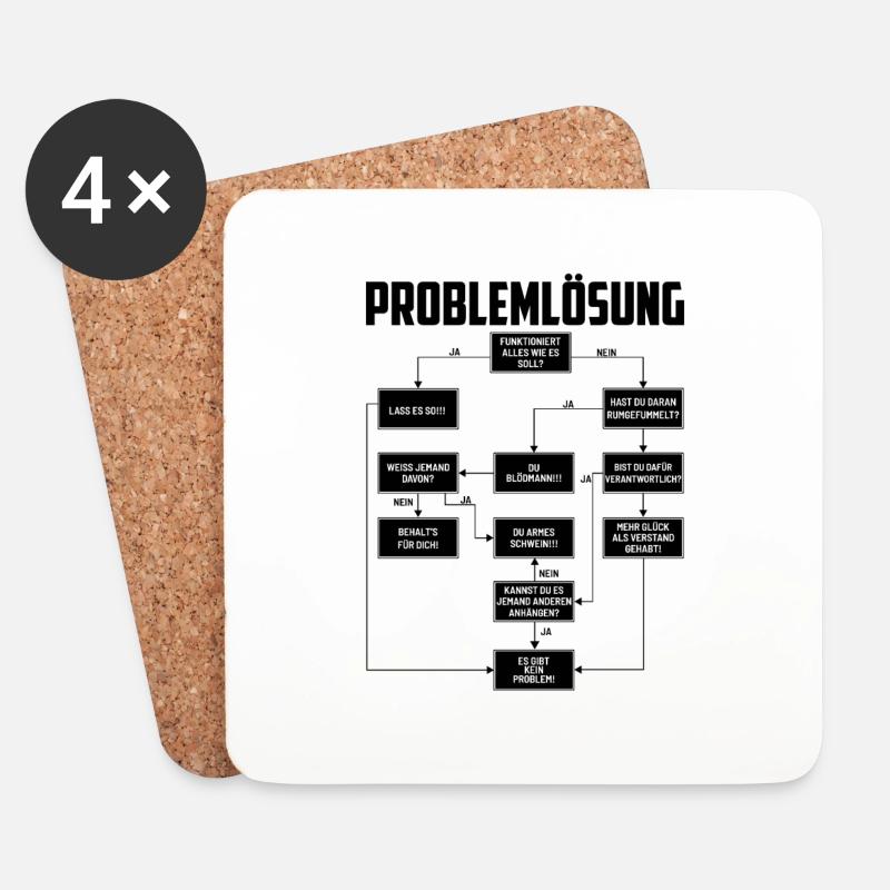 Problemlösung - Untersetzer (4er-Set) - Weiß
