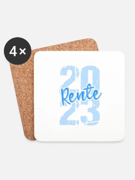 Rentner 2023 Rentnerin 2023 Rente 2023 - Untersetzer (4er-Set) - Weiß