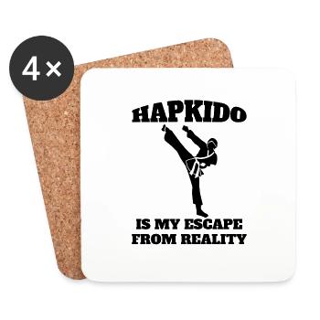 Hapkido Aïkido Arts Martiaux Karaté Arts Martiaux Judo - Dessous de verre (lot de 4) - blanc - Devant