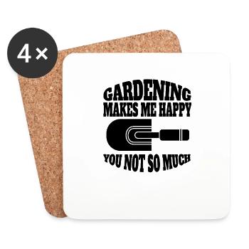 Gardener Hobby Gardener Garden Orchard Gift - Coasters (set of 4) - white - Front