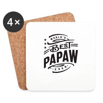 World's Best Papaw Ever Funny - Coasters (set of 4) - white - Front