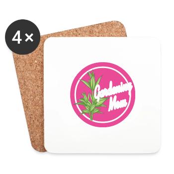 Jardinage MOM Drôle de Retro Jardinier T-Shirt - Dessous de verre (lot de 4) - blanc - Devant