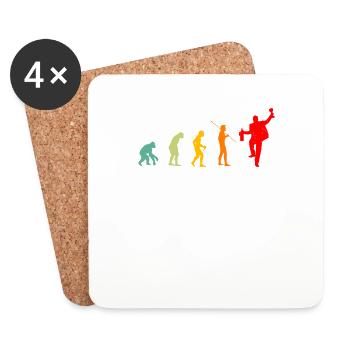 Evolution Aperitif funny gift Man - Coasters (set of 4) - white - Front