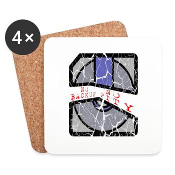 no backup no pity black - Untersetzer (4er-Set) - Weiß - Vorne