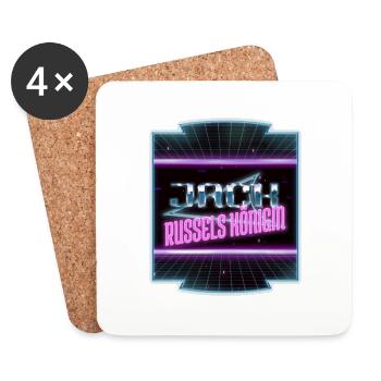 pudel bday geburtstagsgeschenkidee spaß - Untersetzer (4er-Set) - Weiß - Vorne