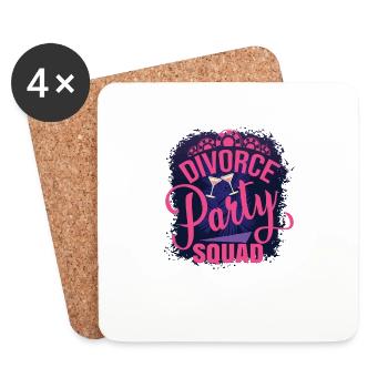 Divorce Party Squad - Coasters (set of 4) - white - Front