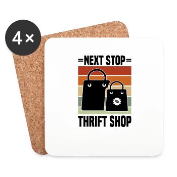 Secondhand Shop Secondhand Eco Hipster Used - Coasters (set of 4) - white - Front